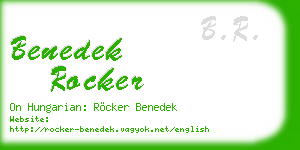 benedek rocker business card